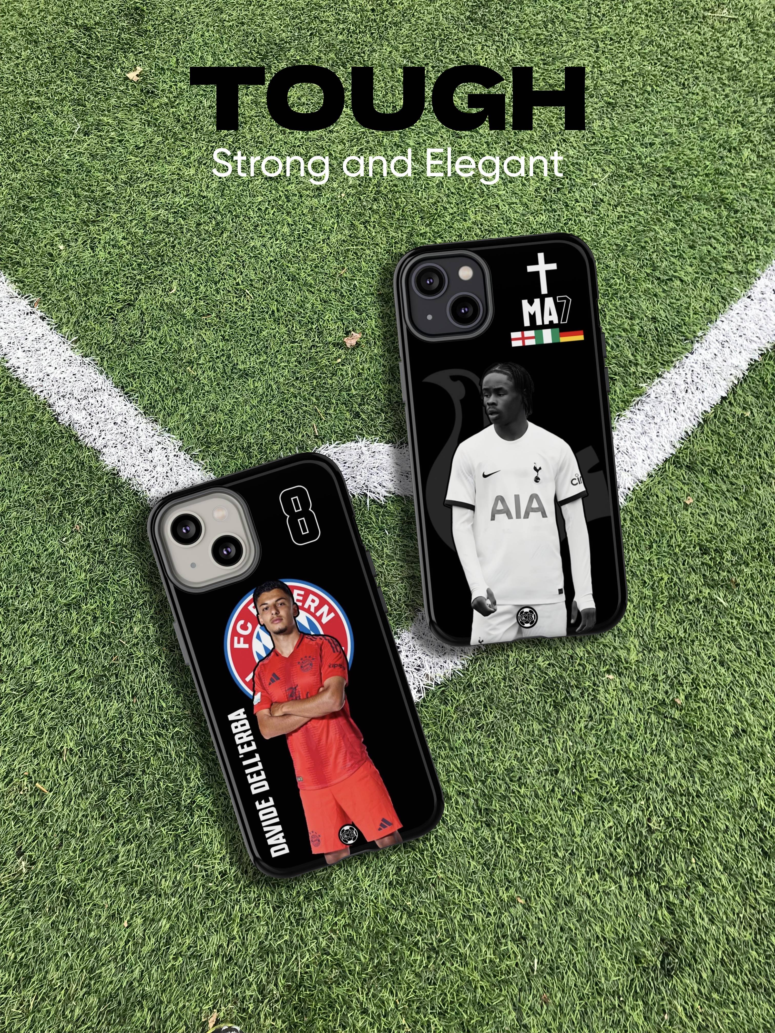 Custom football-themed phone cases featuring personalized designs of yourself, with strong, tough protection. High-quality, durable cases that showcase your passion for football while keeping your phone safe and secure.